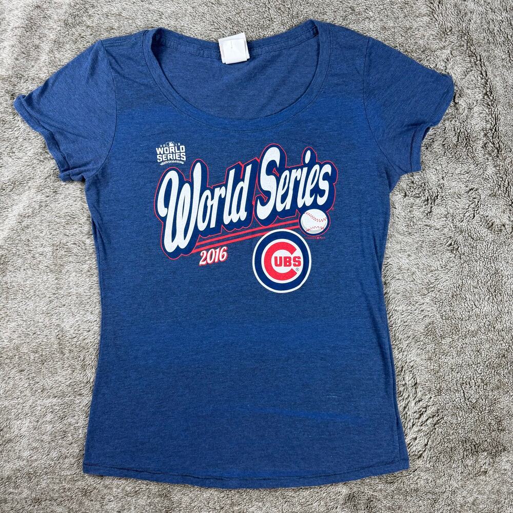 MLB Genuine Merchandise Cubs World Series Tee Women's Medium